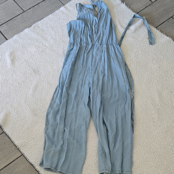 DO+BE Blue Chambray Cropped Jumpsuit – Size M‎ - Picture 6 of 6